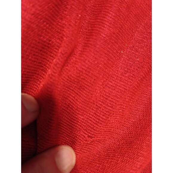 Betsy & Adam Womens 14 Formal Long Dress Red Gold Accent Sparkly Party FLAW - Picture 8 of 9